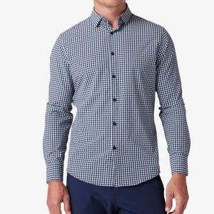 Mizzen+Main Checkered Trim Fit Men’s Button Down Shirt